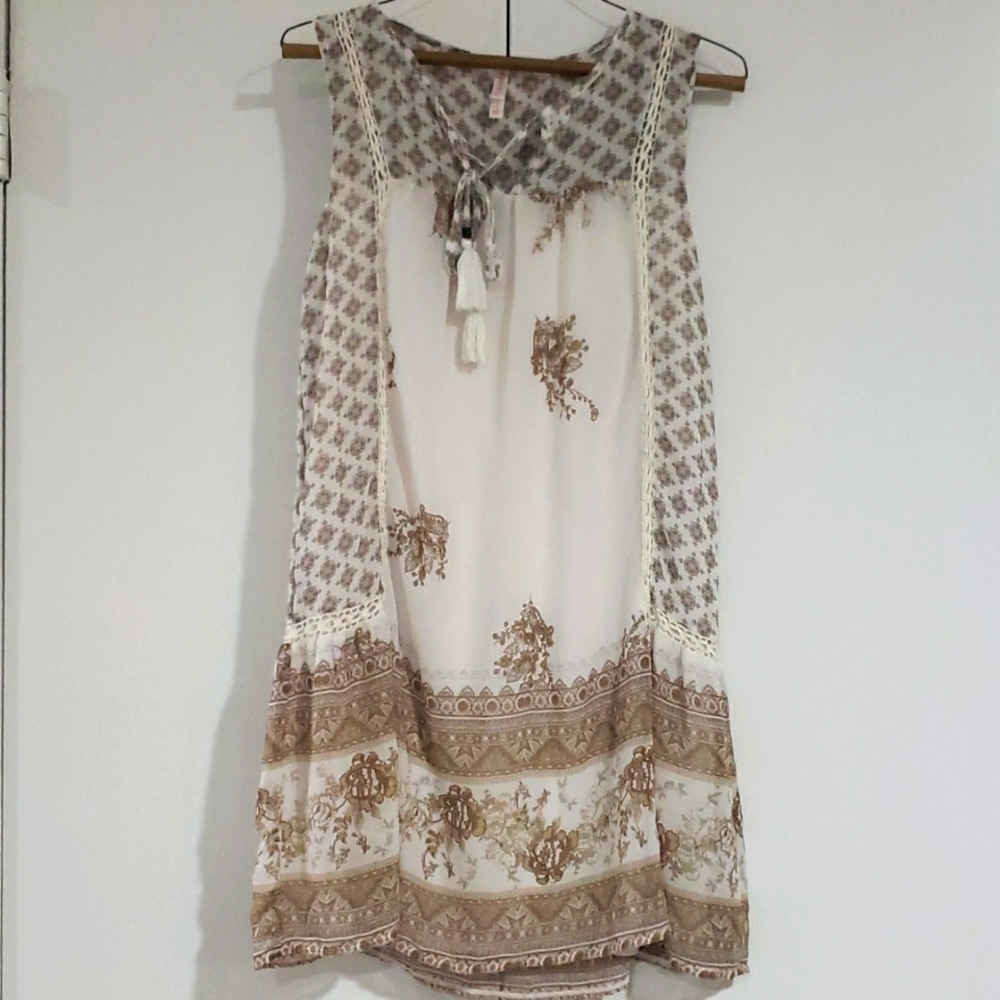 Xhilaration Dresses Target Xhilaration Floral Shift Crochet Dress Juniors